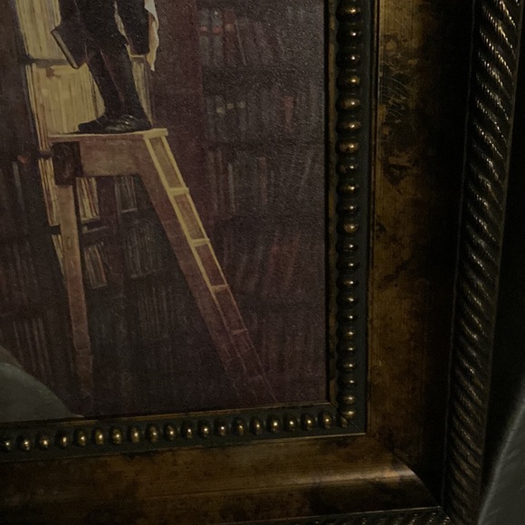 “THE LIBRARIAN”. Exquisite wall art. Formally in my library. Excellent condition - Picture 6 of 9